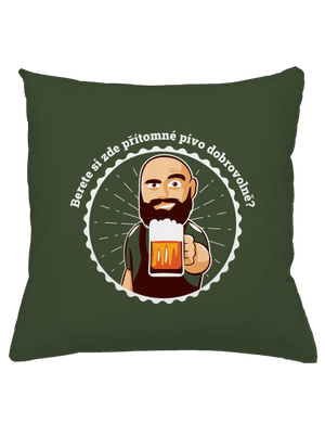 Pivo dobrovolně polštář Olive Green