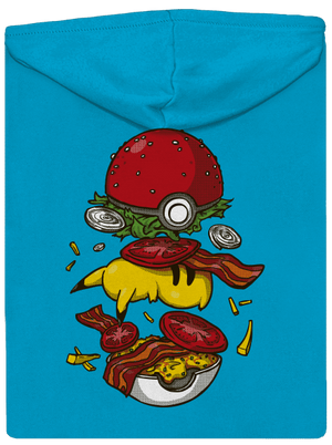 Pokémon burger dámská mikina na zip Blue Atol