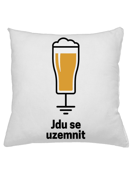 Jdu se uzemnit polštář White