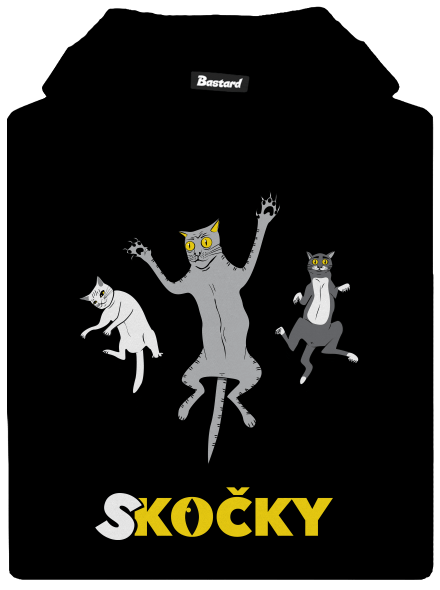 Skočky dětská mikina klokanka Black