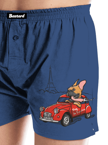 Francouzský buldoček pánské trenky Blue