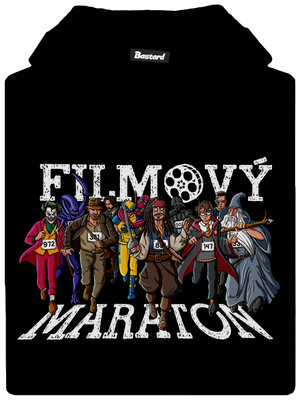 Filmový maraton dětská mikina klokanka Black