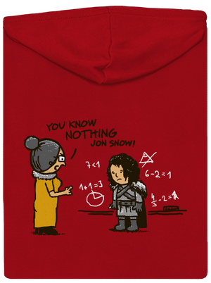 You Know Nothing pánská mikina na zip Red