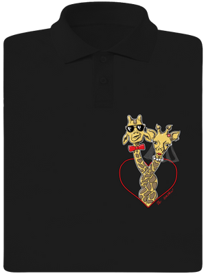 Žirafy ve svazku pánská polokošile Black