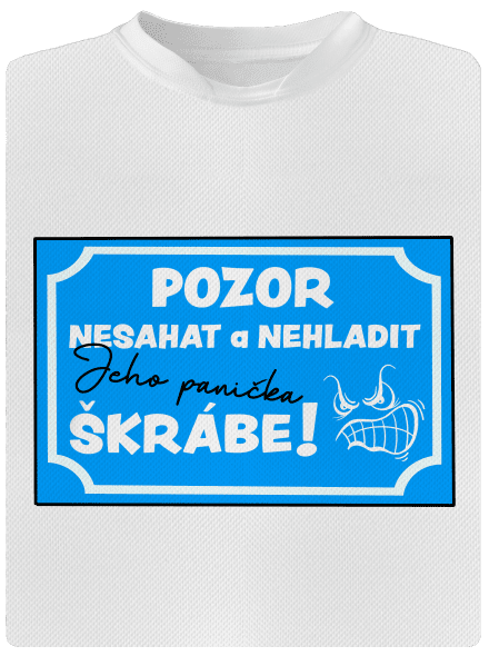 Pozor, nesahat dětské sportovní tričko White