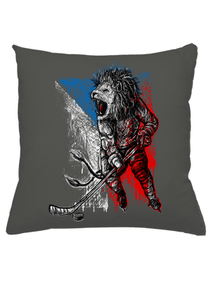 Hokejový lev polštář Gray Pol