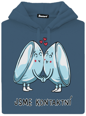 Kontaktní čočky dámská mikina klokanka Denim