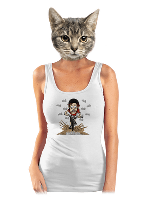 Cinklista dámské tílko klasické White