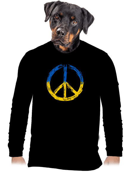Ukrajina - Peace pánské dlouhý rukáv Black
