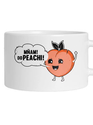 Mňam do peachi hrnek makronka White