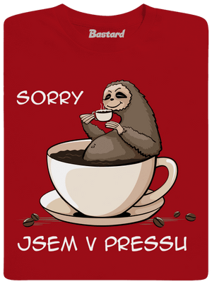 V pressu pánské dlouhý rukáv Red