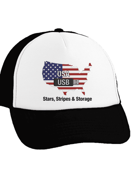 USA a USB kšiltovka truckerka Black cap