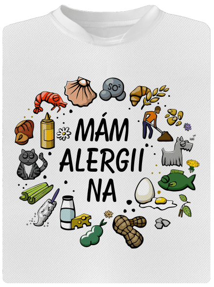 Mám alergii na... + fix dětské sportovní tričko White