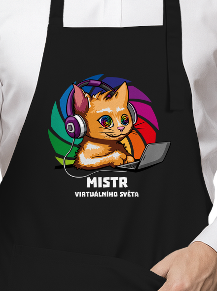 Mistr virtuálního světa zástěra Black