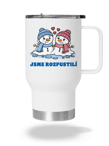Rozpustilí sněhuláci termohrnek White