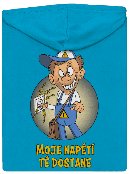 Moje napětí dámská mikina na zip Blue Atol