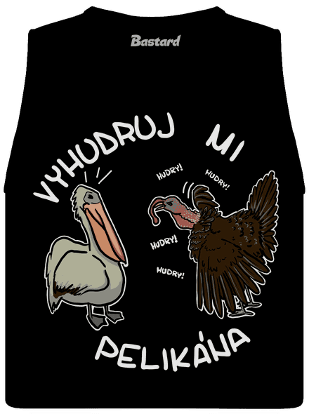 Vyhudruj mi pelikána dámské tílko volné Black