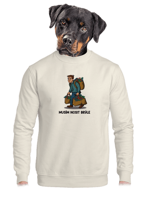 unisex mikina bez kapuce