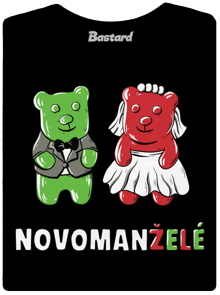 Novomanželé z želé dámské tričko s lemem Black