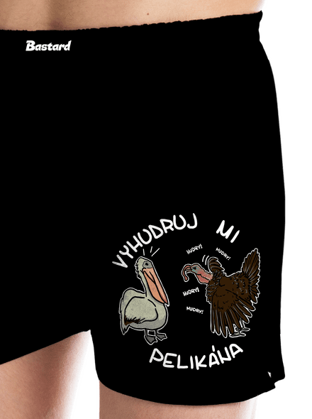 Vyhudruj mi pelikána pánské trenky Black