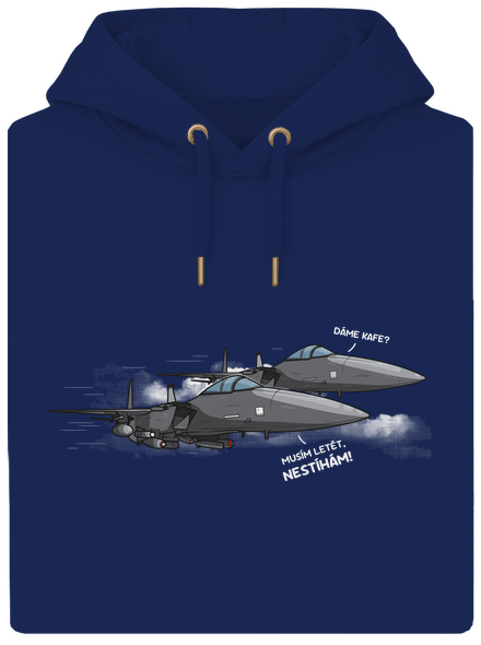 Stíhačka nestíhá unisex mikina premium Navy