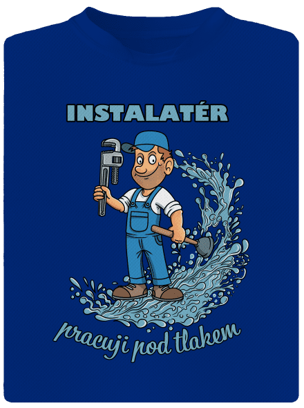 Instalatér pod tlakem pánské sportovní tričko Royal Blue Mal