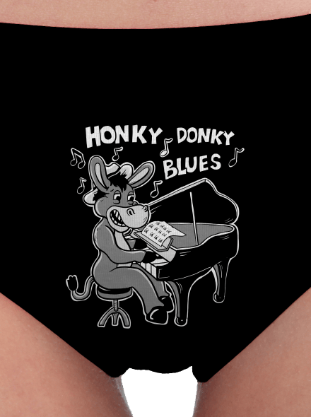 Honky donky blues dámské kalhotky Black