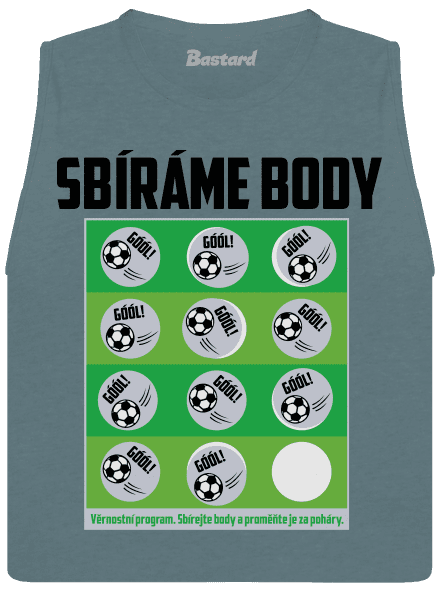 Sbíráme body - fotbal dámské tílko volné Heather Deep Teal