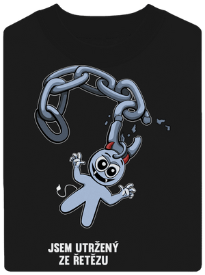 Utržený ze řetězu unisex mikina bez kapuce Black