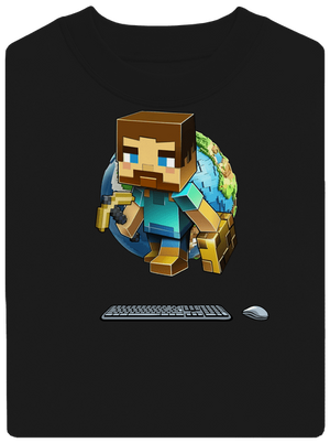 B17: Minecraft unisex mikina bez kapuce Black