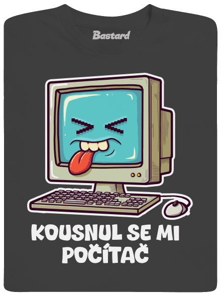 Kousnul se mi počítač pánské dlouhý rukáv Dark Grey
