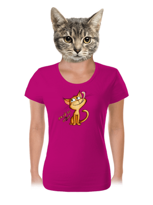 Pojď se lísat dámské tričko Fuchsia Red