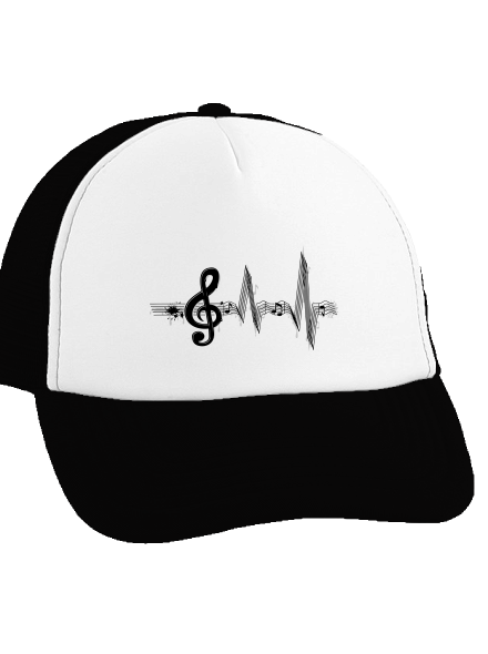 Žiju muzikou kšiltovka truckerka Black cap