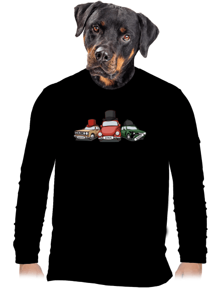 Tři veteráni pánské dlouhý rukáv Black