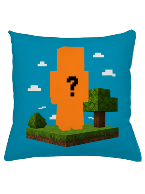 Minecraft z vlastní fotky polštář Blue Turquoise