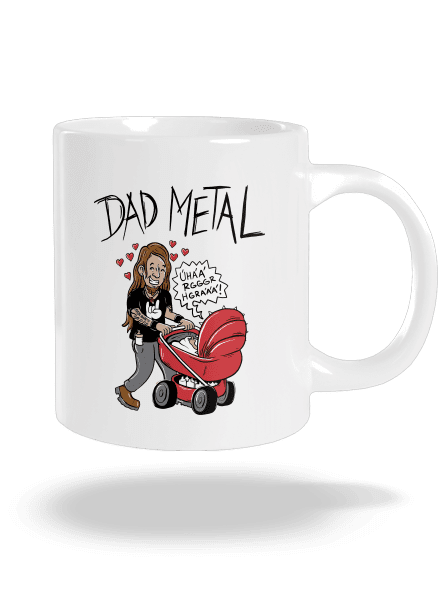 Dad metal velký hrnek White