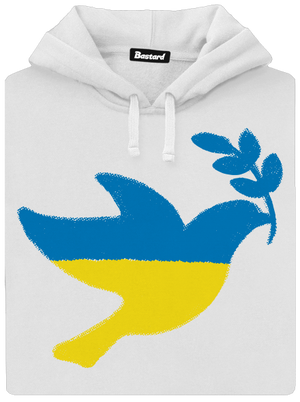 Ukrajina - Holubice obrys dámská mikina klokanka White