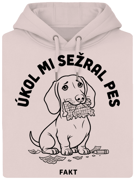 Úkol sežral pes unisex mikina premium Rose Chalk