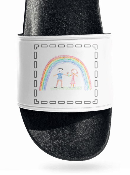 Dětské kresby - nahraj vlastní pantofle White