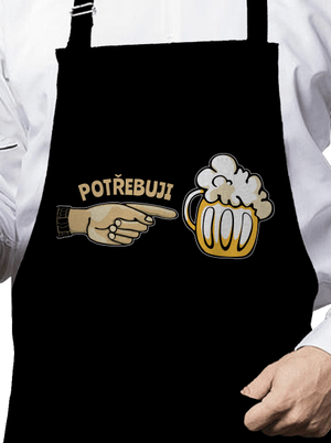 Rodinné potřeby zástěra Black