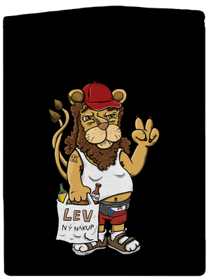 Lvíček dámská mikina na zip Black