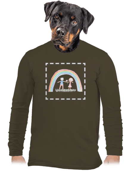 Dětské kresby - nahraj vlastní pánské dlouhý rukáv Urban Khaki