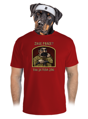 Zase práce? pánské sportovní tričko Red Mal