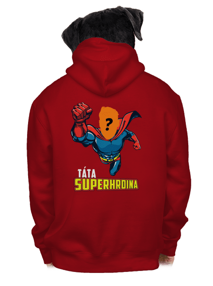 Táta superhrdina pánská mikina na zip Red