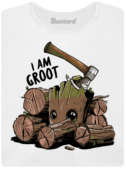 I Am Groot dámské tričko s lemem White