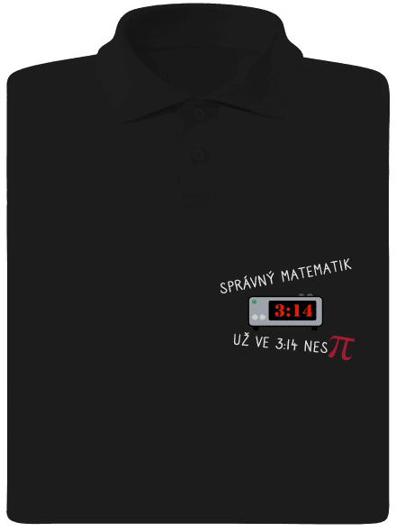 Matematik nespí pánská polokošile Black