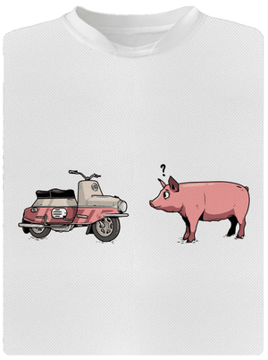 Praseta pánské sportovní tričko White