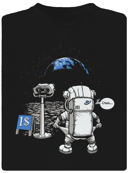 Kosmonaut pánské sportovní tričko Black