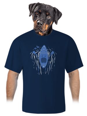 Ahhhh! unisex tričko oversized Midnight Blue