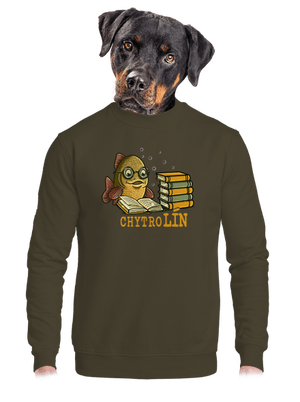 Chytrolín unisex mikina bez kapuce Urban Khaki